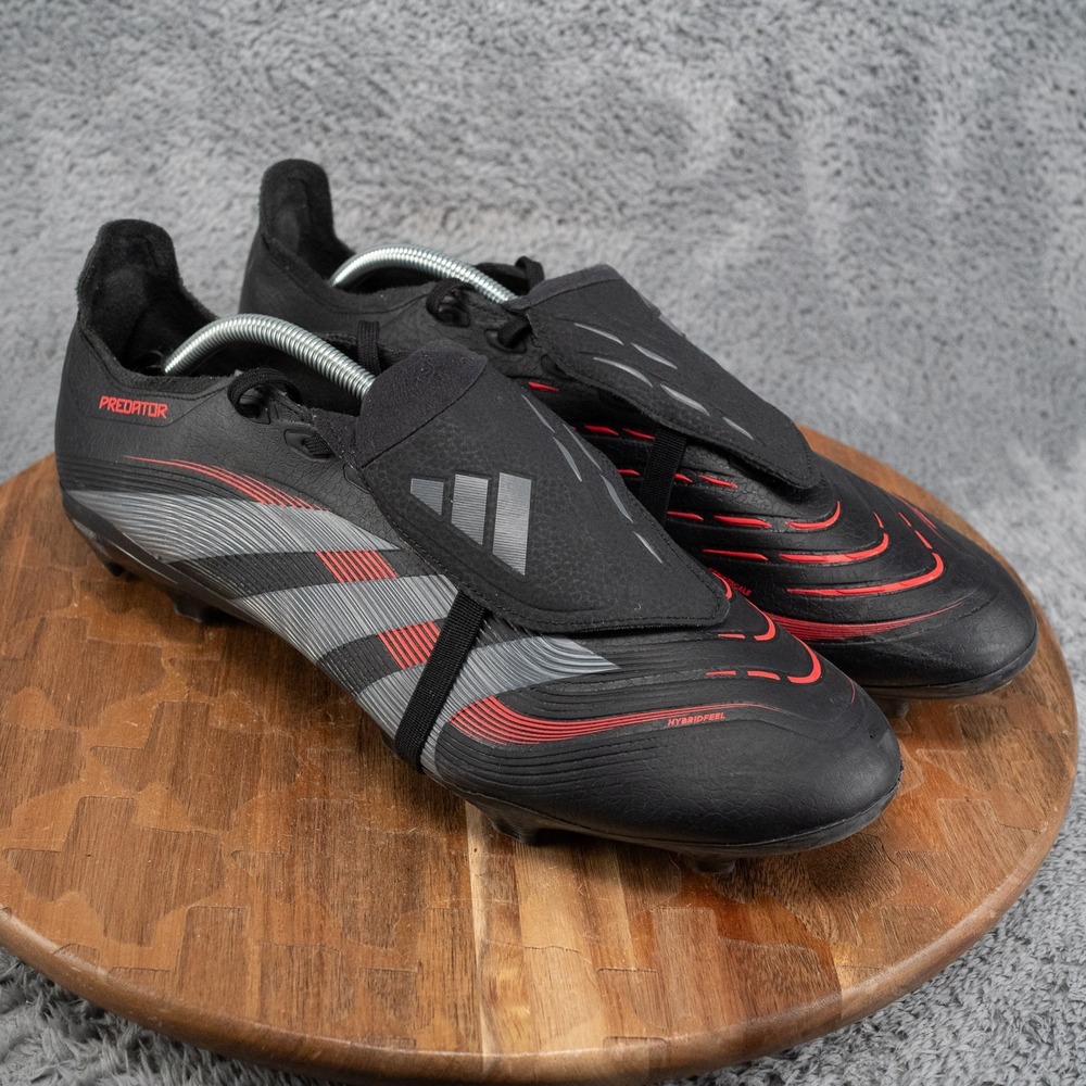 Adidas Predator League FT FG/MG Men's Size 13.5 Black Red Soccer Cleats ID1322